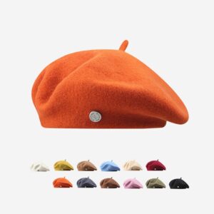 Wool beret hats Octagonal caps for women