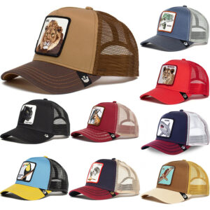 Animal Embroidery Patch Cap Trucker Hat Lion Baseball hat